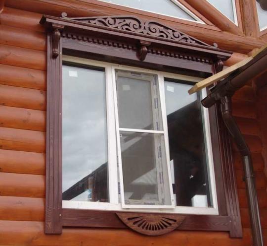 Современные деревянные наличники для пластиковых окон 